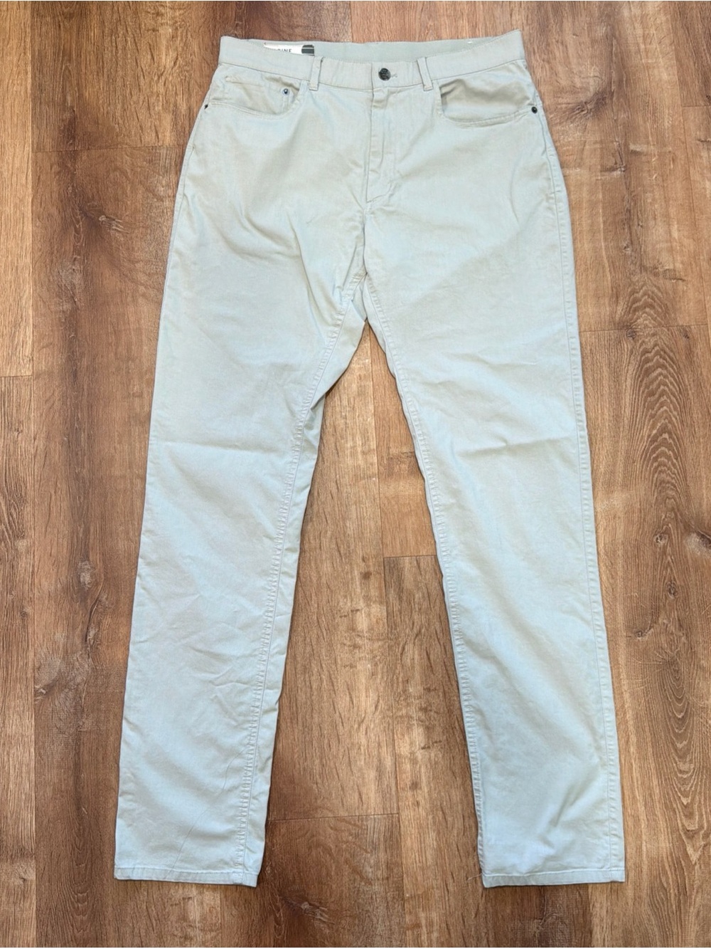 Marine Layer 5 Pocket Breeze Slim Straight Pants Mens 32x34 Tan Beige Chino